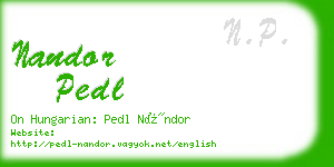 nandor pedl business card